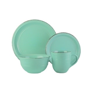 American Atelier Madelyn Seafoam Stoneware 16-Piece Dinnerware Set