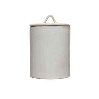 Stoneware Food Storage Container with Reactive Glaze