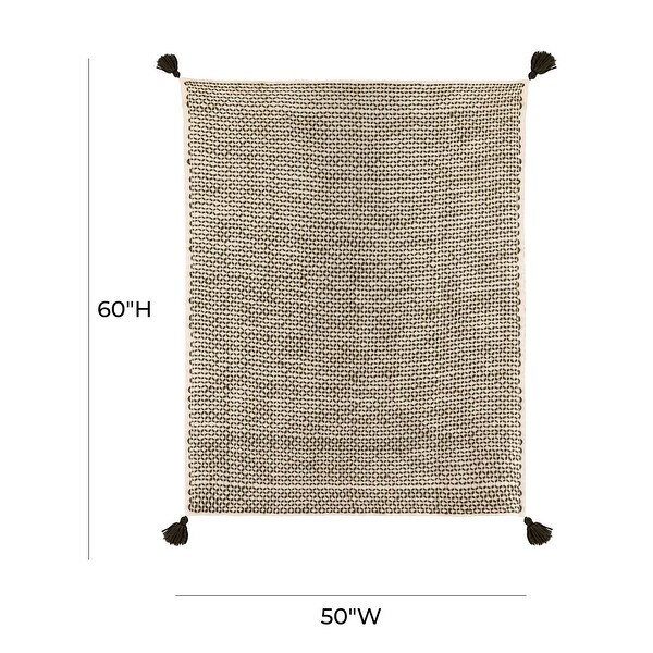 Paris Cotton Black and White Throw