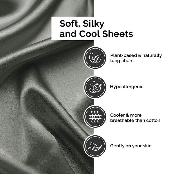 Superior 300-Thread Count Rayon from Bamboo Solid Bed Sheet Set