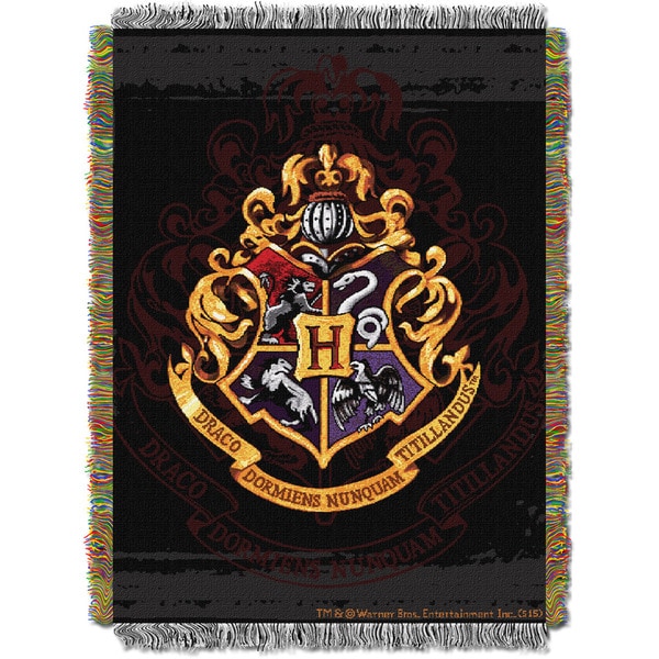 ENT 052 Harry Potter Hogwarts Decor Woven Tapestry Throw