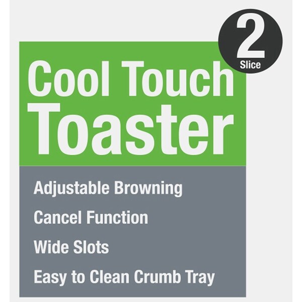 Continental Electric 2-Slice Toaster Cool Touch