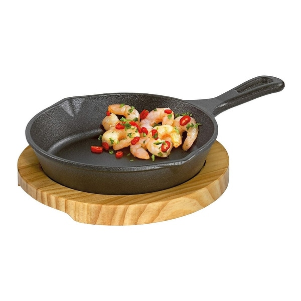 Kuechenprofi Serving Pan Round With Wooden Board