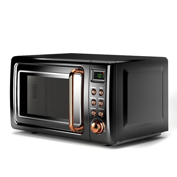 Costway 0.7Cu.ft Retro Countertop Microwave Oven 700W LED Display
