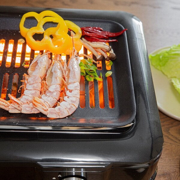 Smokeless Electric Grill Surface,Nonstick Multipurpose Indoor BBQ