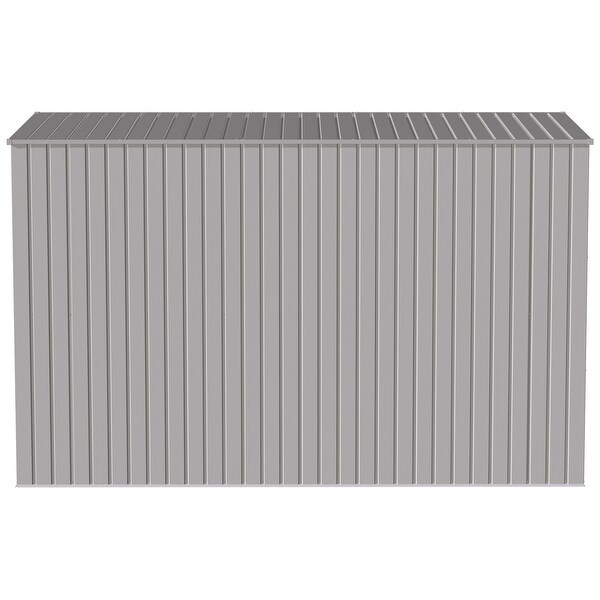 Arrow Elite Steel Storage Shed, 10x4, Cool Grey - 10x4