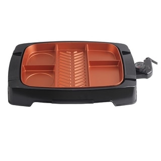 Brentwood Multi-Portion Electric Indoor Grill with Copper Coating