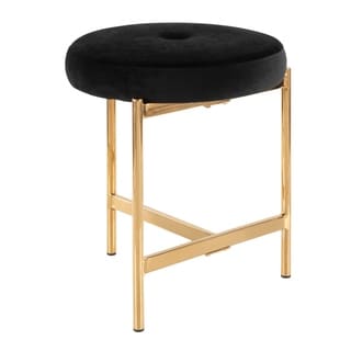 Silver Orchid Bellamy Vanity Stool with velvet seat