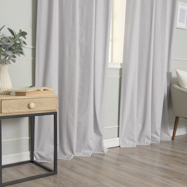 Aurora Home Linen Textured Grommet Thermal Total Blackout Curtain Pair