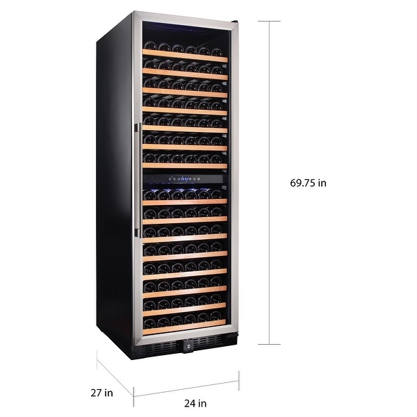 Smith & Hanks Stainless Steel 166-bottle Dual Zone Wine Cooler