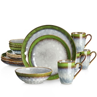 vancasso Starry Flambe Glaze Vintage 16-Piece Dinnerware Set