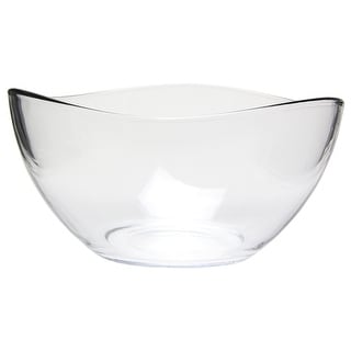 Large Wavy Clear Glass Serving Fruit Bowl - 63.5 oz.