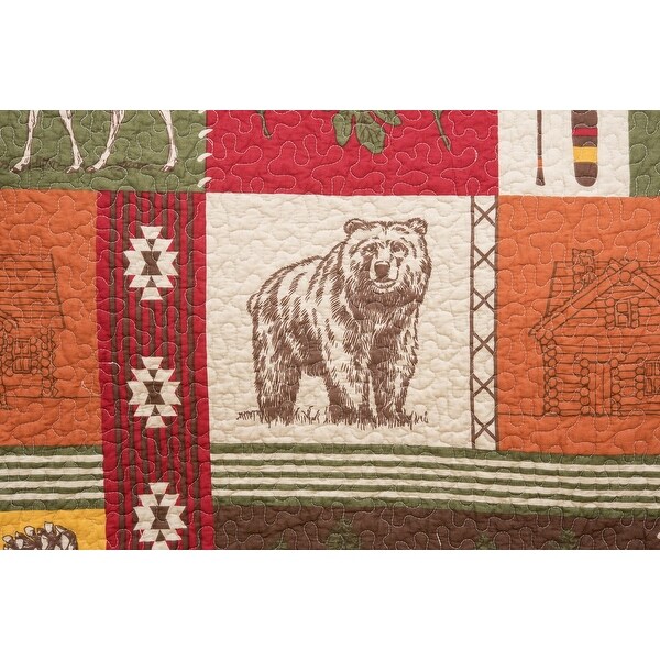 Keaton Forest Rustic Lodge Theme Quilt Set