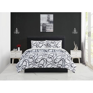Christian Siriano NY Mimic Black and White Duvet Cover Set