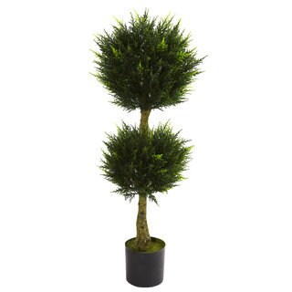 4-foot Double Ball Cypress Topiary - Green