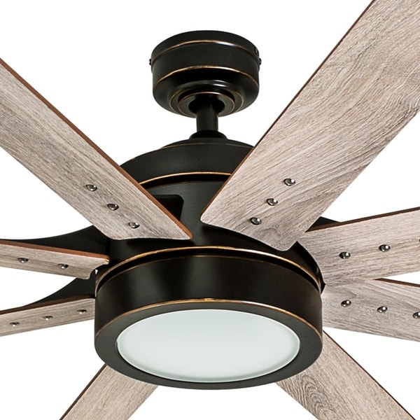 Honeywell Xerxes Espresso Bronze 62-inch LED 8-blade Ceiling Fan