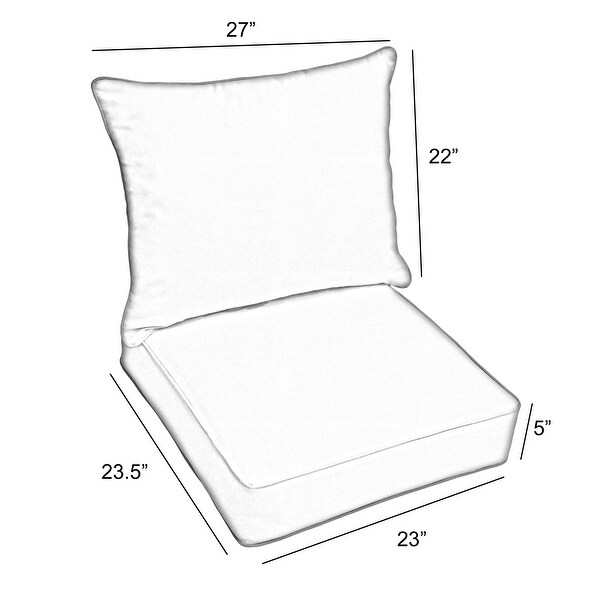 Coral Corded Indoor/ Outdoor Deep Seating Pillow and Cushion Set