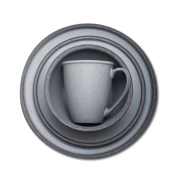 Tina Rustic Stoneware Dinnerware Set, Service for 4, 16-Piece Round