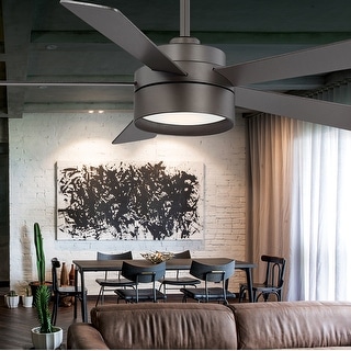 Eglo Whitehaven 52-inch 5 Blade Ceiling Fan w/ Bronze Finish & Integrated LED Light Kit