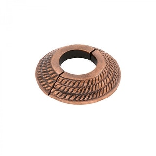 Copper Oil Rubbed Aluminum Radiator Flange Triple Roped Style 1" (IPS) Pipe Flange 1.38" ID - 3.13" OD Renovators Supply