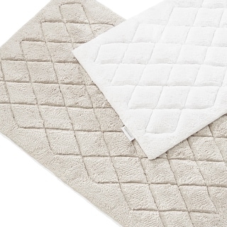 Vera Wang Marquis Diamond Cotton 2-Piece Rug Set
