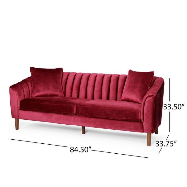 Ansonia Contemporary Velvet Sofa by Christopher Knight Home