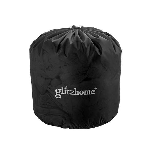 Glitzhome 8ft Lighted Halloween Inflatable Stacked Ghost, Black Cat, Witch & Pumpkin Decor