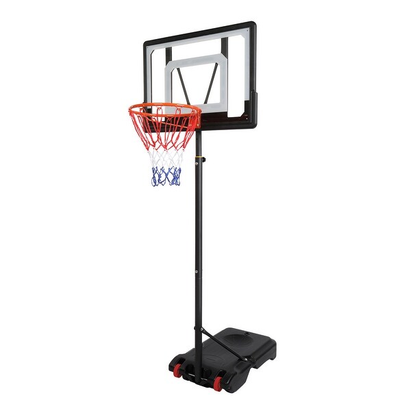 5.2ft-6.9ft Adjustable Height Basketball Hoop for Indoor Outdoor Backyard Use