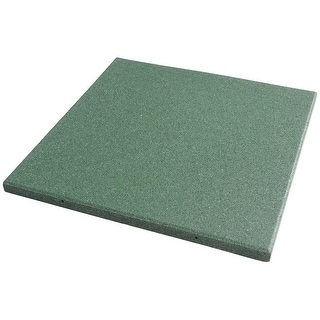 Rubber-Cal "Eco-Sport" 1-inch Interlocking Flooring Tiles - 1 in x 20 in x 20 in - 12 Pack, 32 Sqr/Ft Coverage - Green - 20 x 20