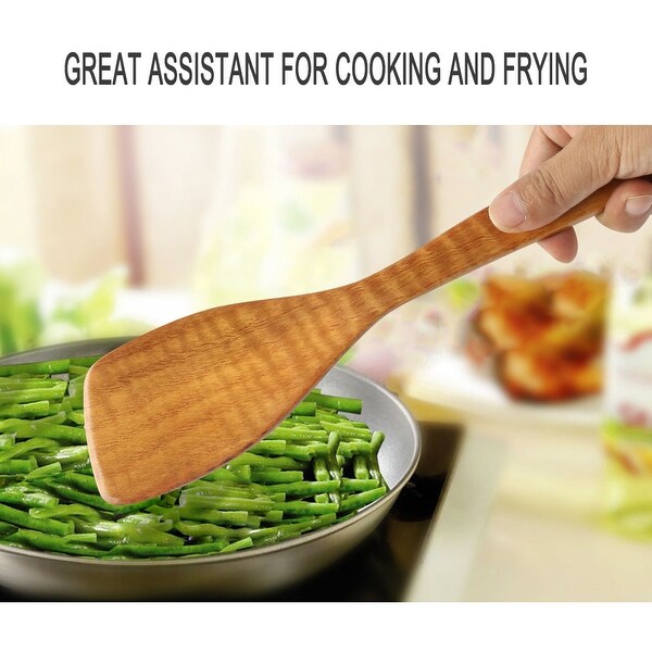 12.8" Wood Turner Spatula Heat Resistant Non-Sticky Seamless - 13"Len