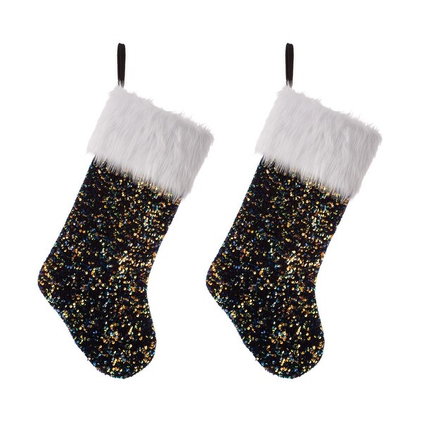 Glitzhome Sequin Christmas Stocking