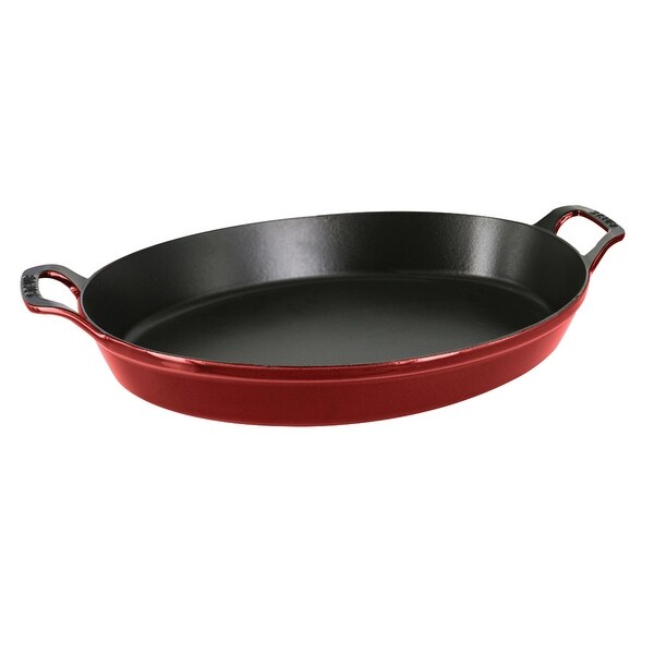 STAUB Cast Iron 14.5-inch X 11.2-inch Oval Baking Dish