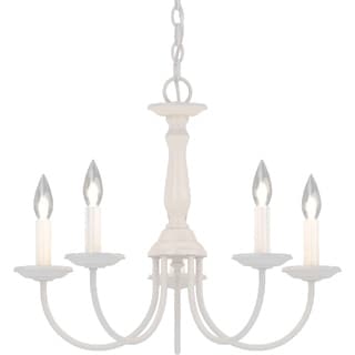 5-Light White Chandelier Interior Chandelier