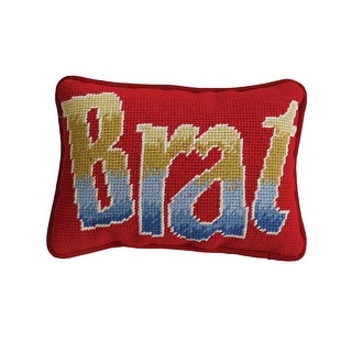 Brat Needlepoint Petite Pillow