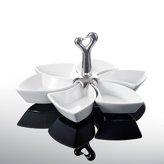 MALACASA, Series Special, 6-Piece Porcelain Snack Dishes Appetizer Trays Serving Platter Set