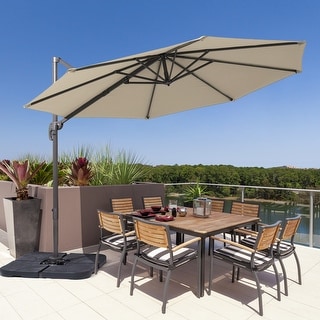 BONOSUKI 10Ft Cantilever Offset Patio Umbrella,Hanging Market Umbrella