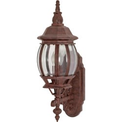 Central Park 1 Light Old Bronze with Clear Beveled Panels Wall Lantern
