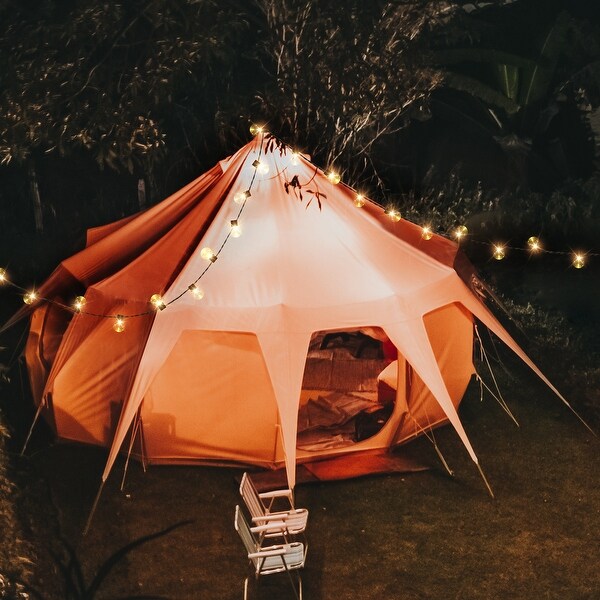 11.48FT Solar Fairy Lights Outdoor Solar Retro Bulb 8 Modes IP65