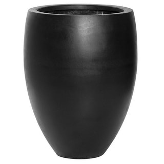 Pottery Pots Bond Small Fiberstone Indoor Outdoor Modern Round Tall Planter, 17.7 Inch Tall
