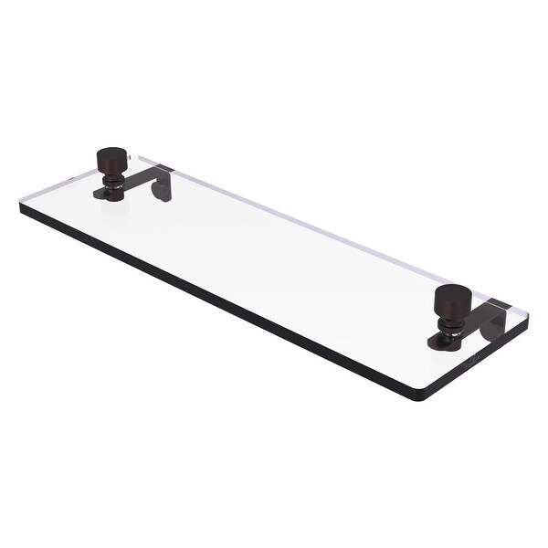 Allied Brass Foxtrot 16 Inch Glass Vanity Shelf with Beveled Edges