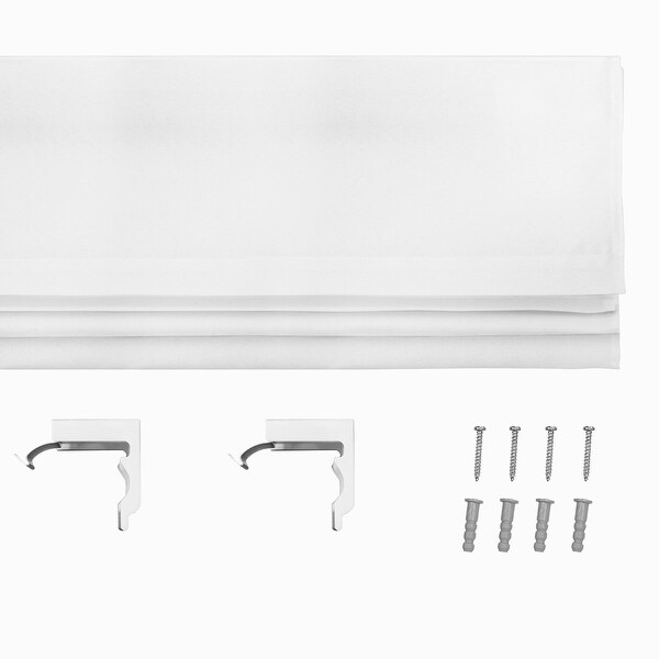 Lumi Cordless Roman Shade White Blackout/ Light Filtering