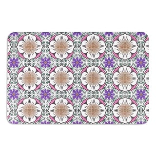 Flower White Stone Non Slip Bath Mat