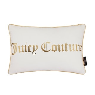 Juicy Couture Gothic Words Pillow 14 in. x 20 in.