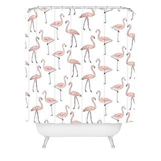 Deny Designs Allyson Johnson Fancy Flamingos Shower Curtain