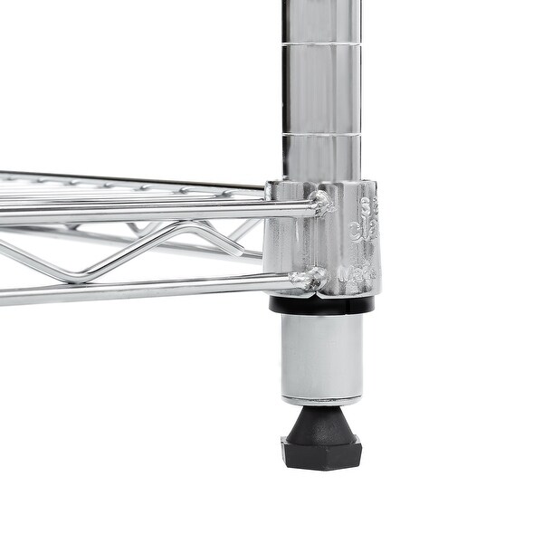 Seville Classics 5-Tier Steel Wire Shelving with Wheels, 30" W x 14" D x 60" H