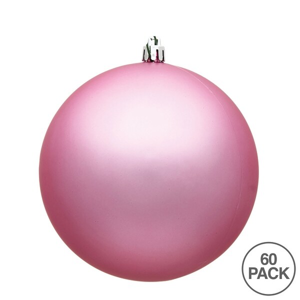 Vickerman 2.4" Pink Matte Ball Ornament, 60 per Box