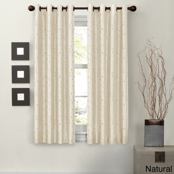 Maytex Jardin Faux Embroidered 63-inch Blackout Curtain Panel - 54 x 63