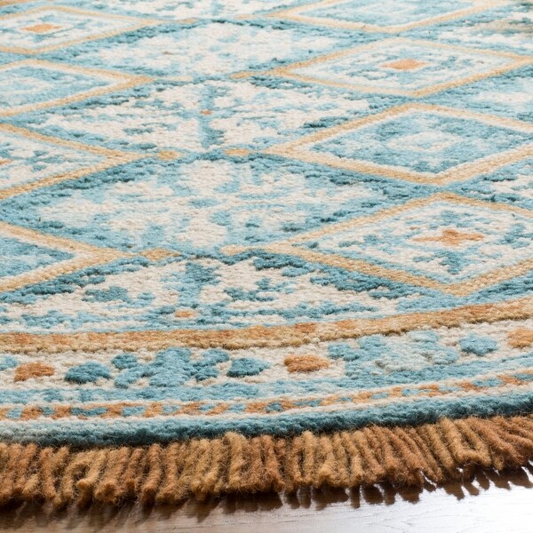 SAFAVIEH Handmade Blossom Ottilia Modern Floral Wool Rug