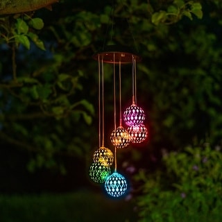 Solar Metal Orb Wind Chime Mobile - Metal Orb