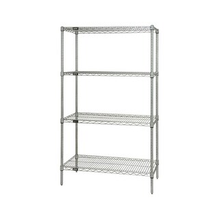 Quantum Storage Systems Wire 4-shelf Starter Unit - 18" x 30" x 63" - Chrome - 18" x 30" x 63"